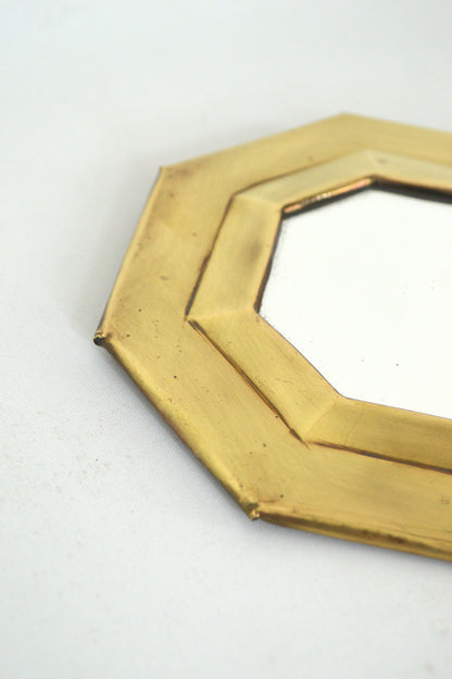 Miroir octogonal en laiton