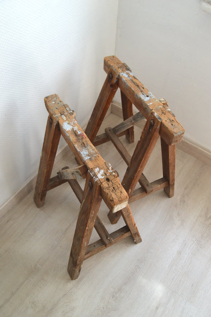 paire-de-tréteaux-vintage
