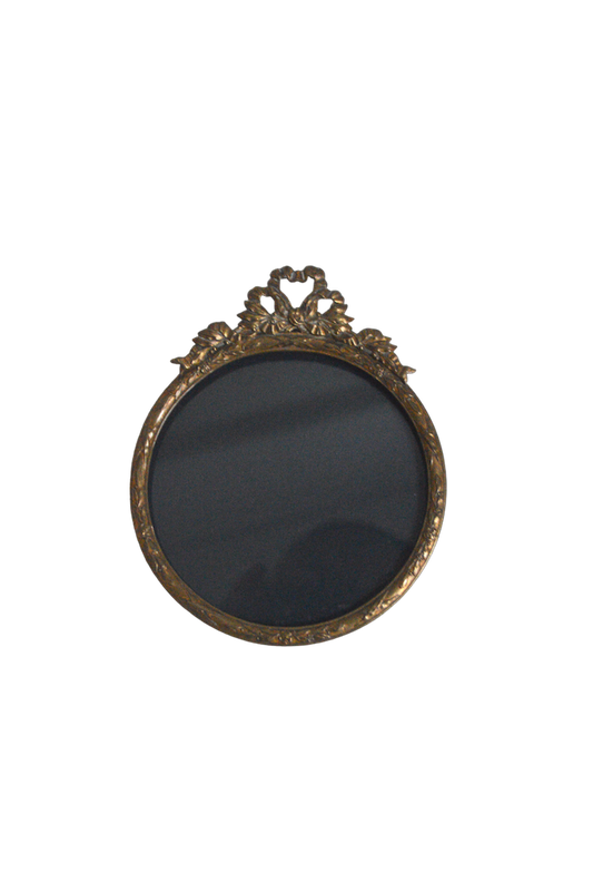 petit cadre rond doré vintage