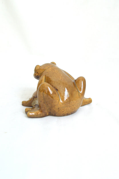 Grenouille décorative en grès