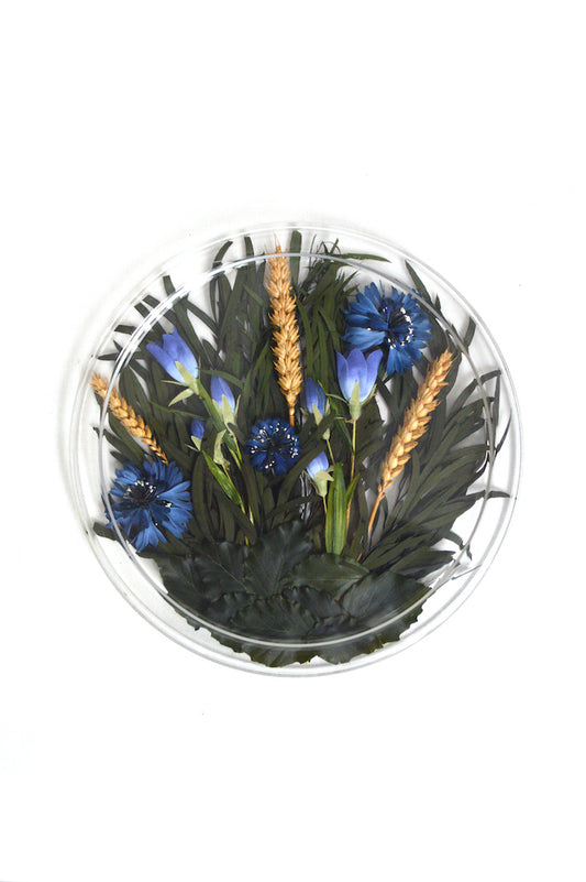 Plateau inclusion de fleurs