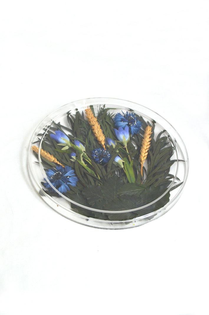 Plateau inclusion de fleurs