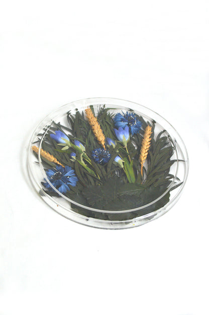 Plateau inclusion de fleurs