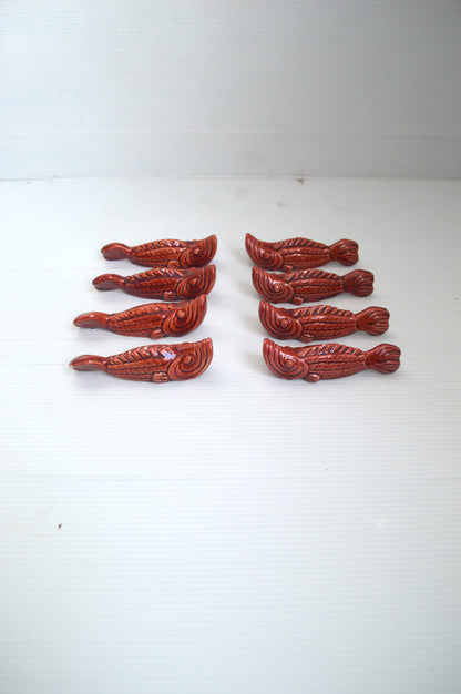 Repose-couteaux Poissons en barbotine
