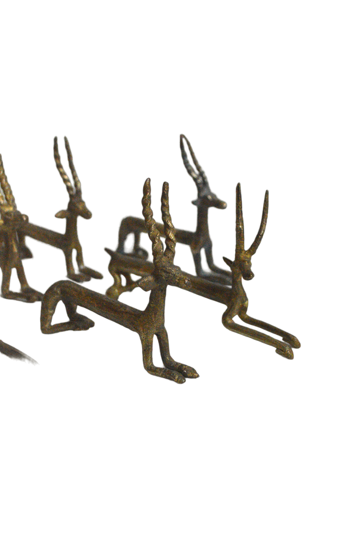 porte couteaux gazelles en bronze