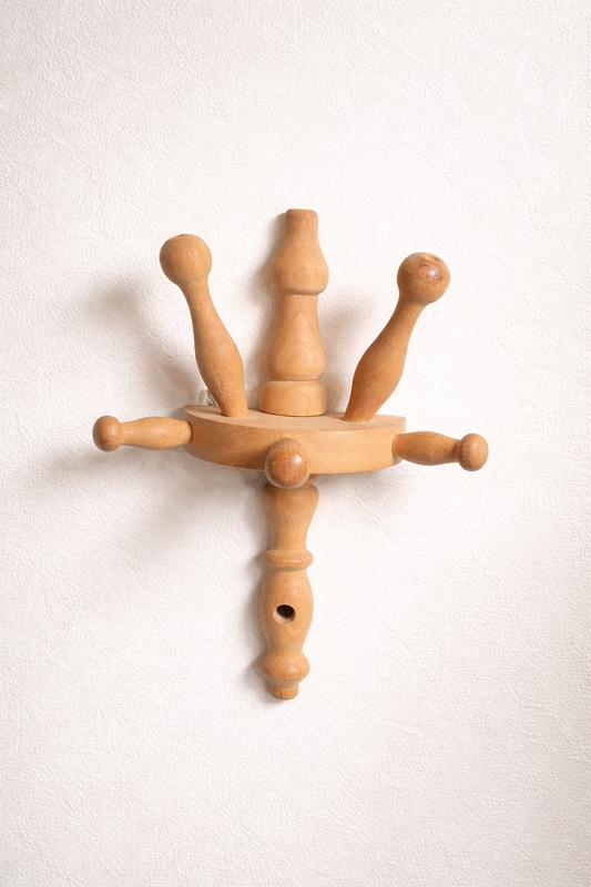 Portemanteau mural en bois