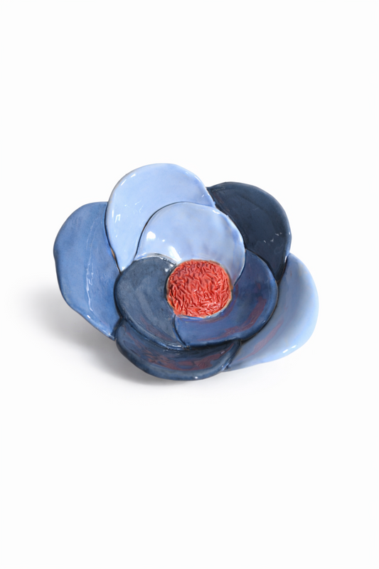 Ramequin fleur bleue