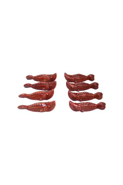 Repose-couteaux Poissons en barbotine