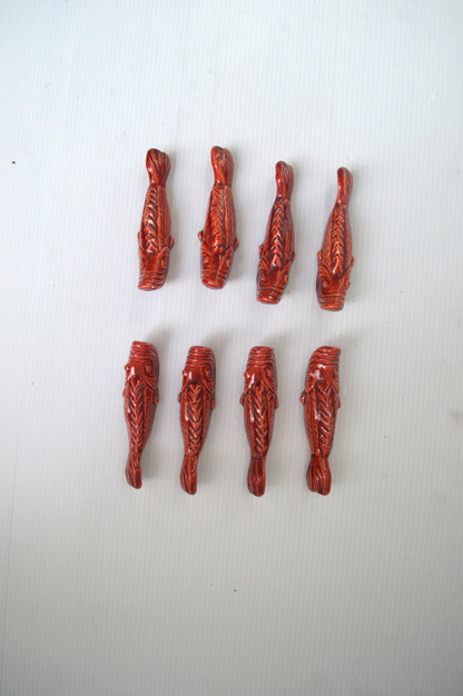 Repose-couteaux Poissons en barbotine