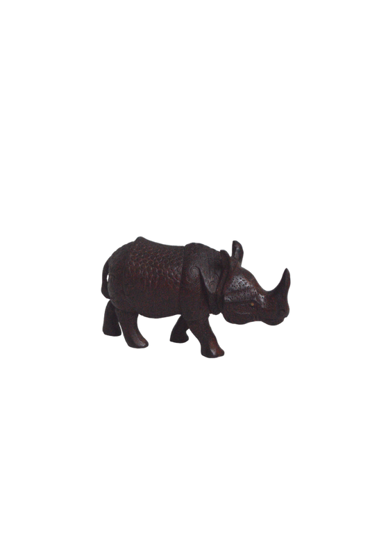 rhinocéros en bois