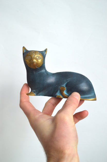 sculpture-chat-doré