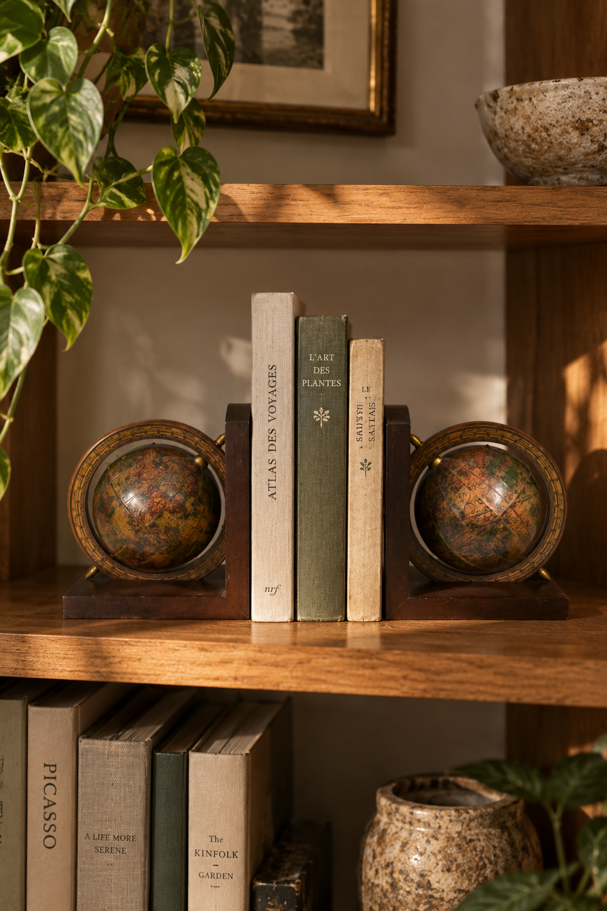 Serre-livres Globes terrestres