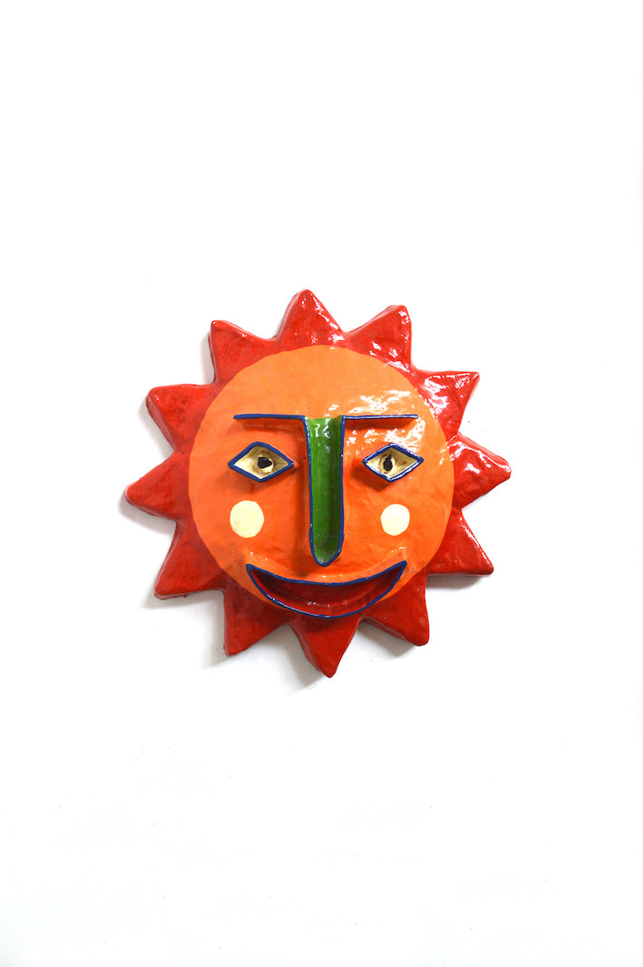 soleil décoratif en papier maché