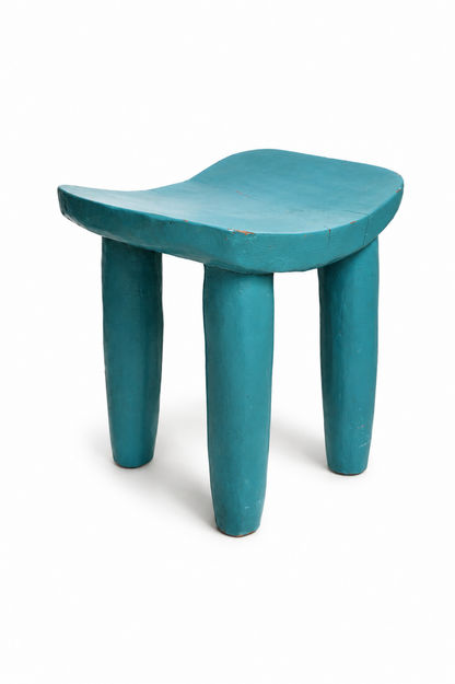 Tabouret du Bénin Jaune Azur