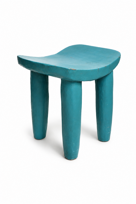 Tabouret du Bénin Jaune Azur
