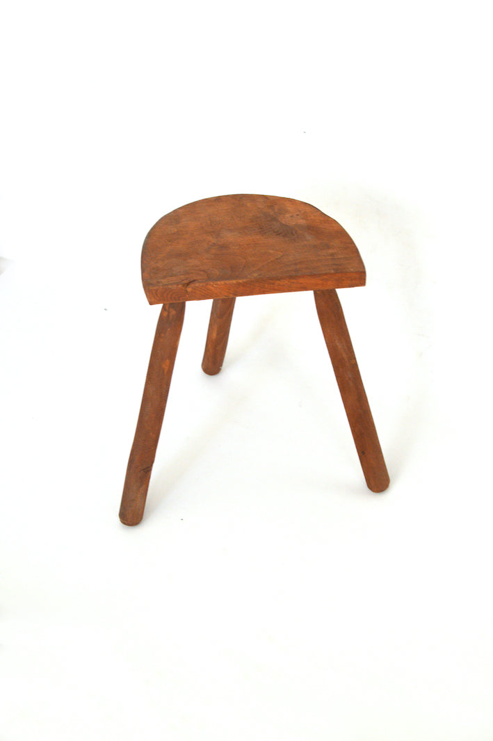 tabouret demi lune en bois