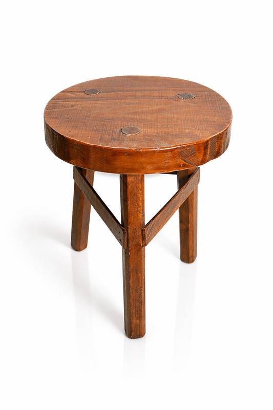 Tabouret tripode en bois