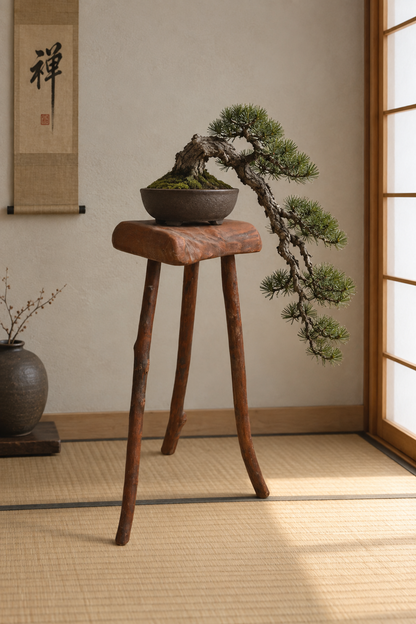 Tabouret tripode organique