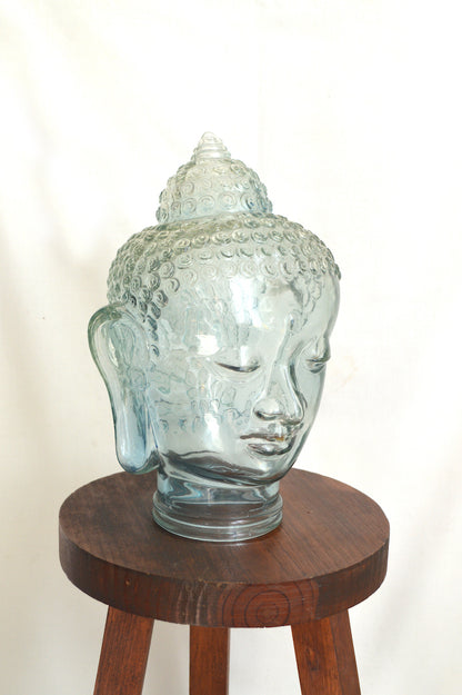 Tête de Bouddha en verre