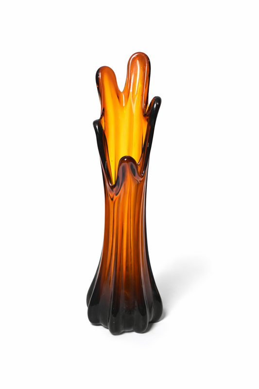 Vase organique en verre soufflé