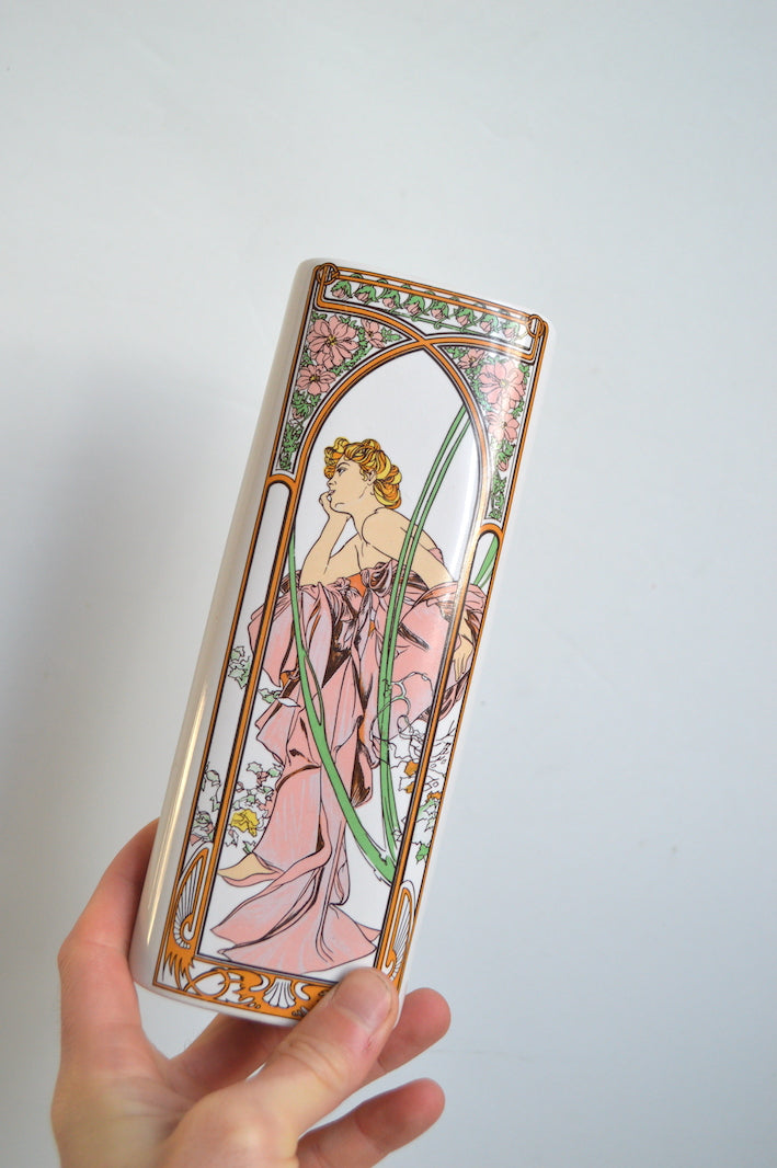 vase reverie du soir alfons mucha vintage