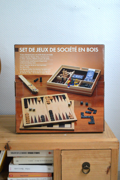 Set de 10 jeux de société en bois