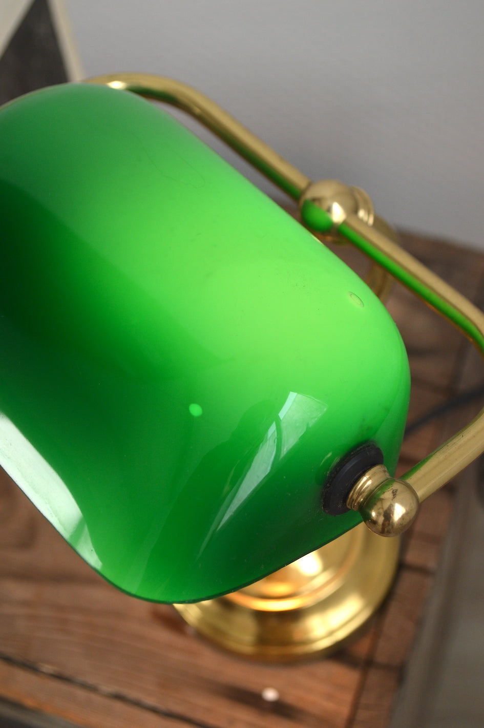 Lampe de banquier vintage