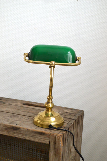 Lampe de banquier vintage