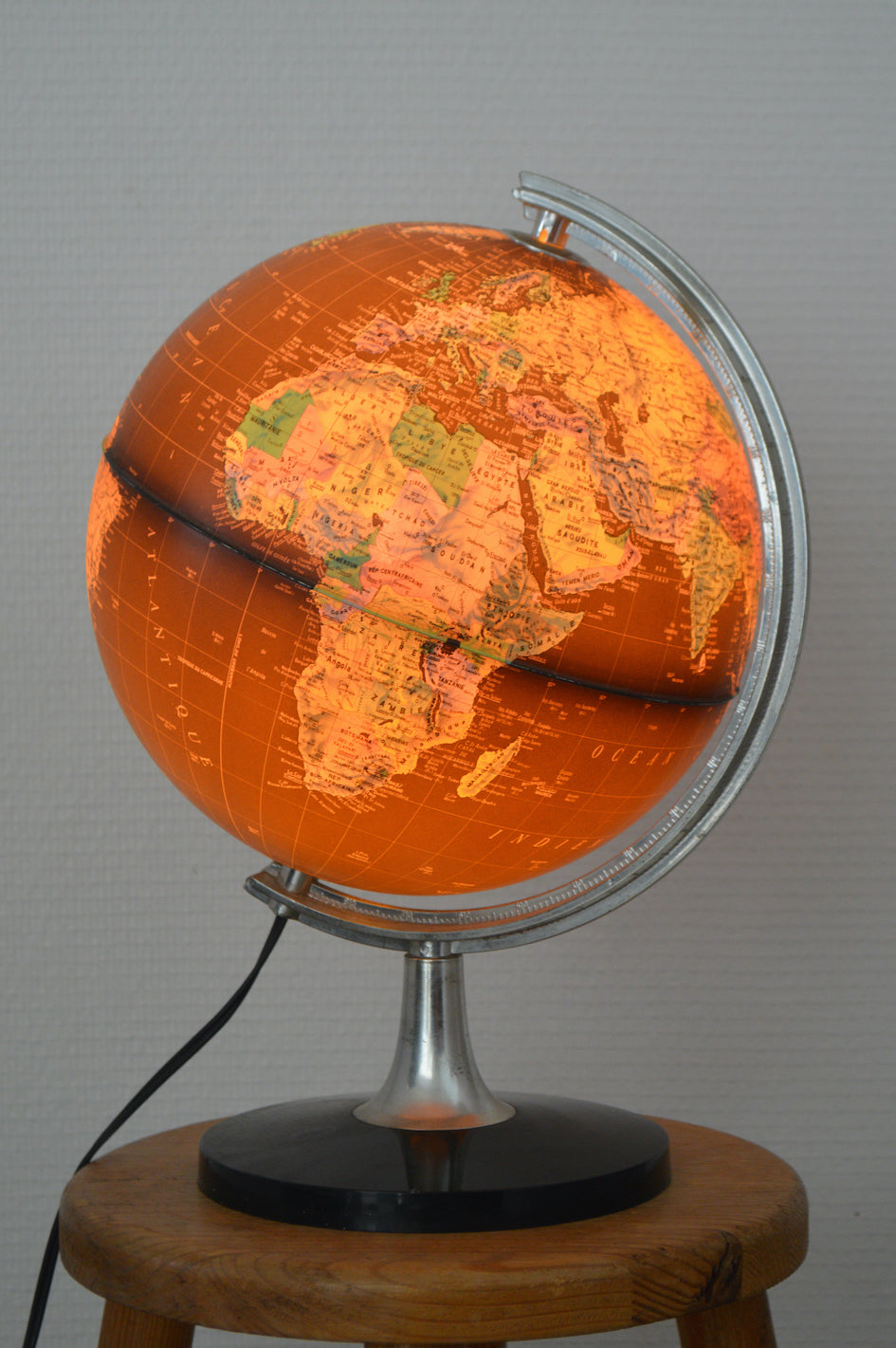 Globe Terrestre lumineux années 70s/80s