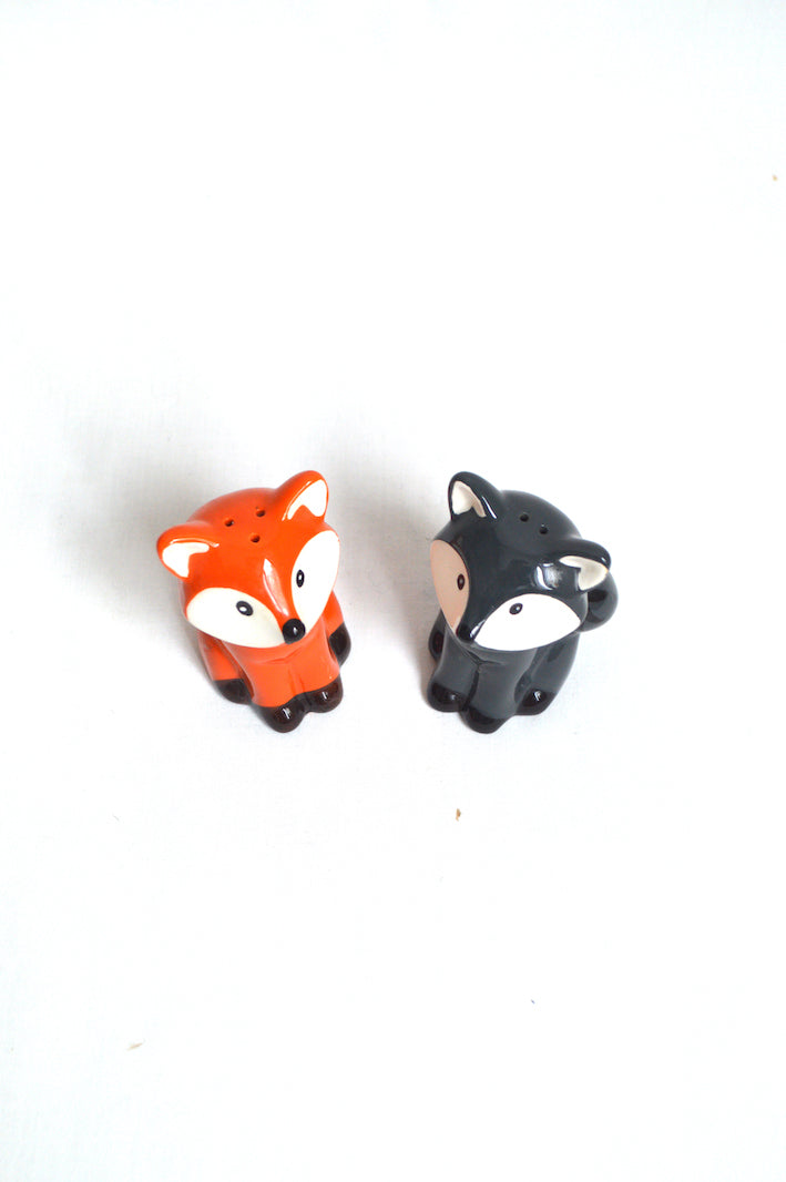 Salière et Poivrière Renards