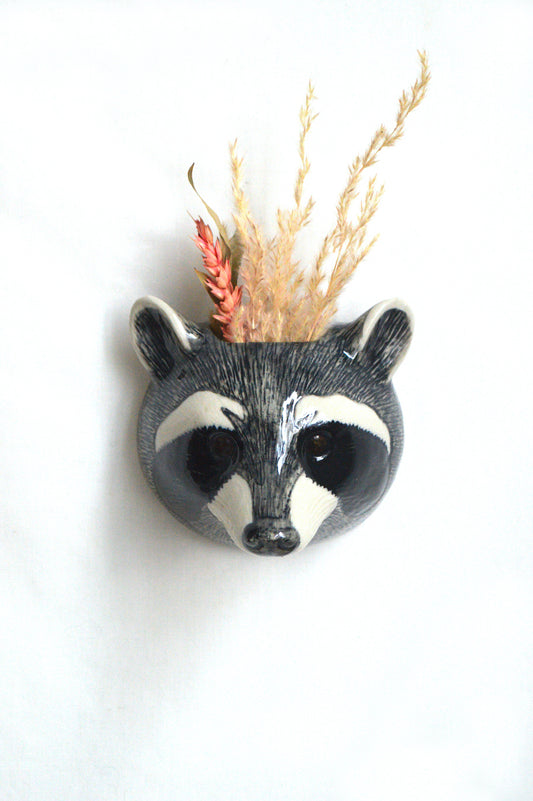 Vase mural Racoon